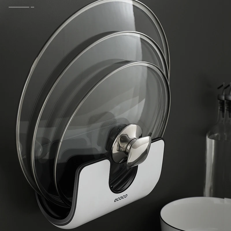 

Kitchen Organizer Multifunction Pot Lid Rack Holder Wall Mounted Pan Pot Pan Cover Stand Cutting Board Holder Cocina Artifact