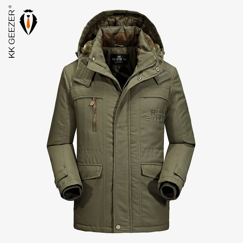 Мужские зимние куртки 2019 большие размеры 4XL 5XL 6XL флисовое толстое ветрозащитное