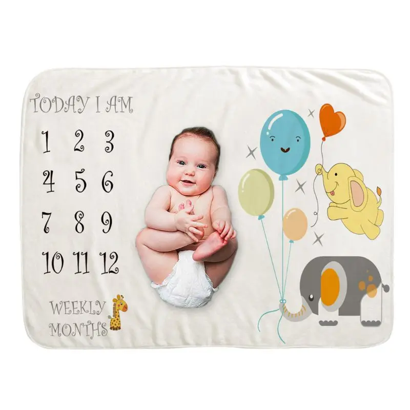 Детское одеяло для фотосъемки ежемесячный рекорд роста новорожденных реквизит
