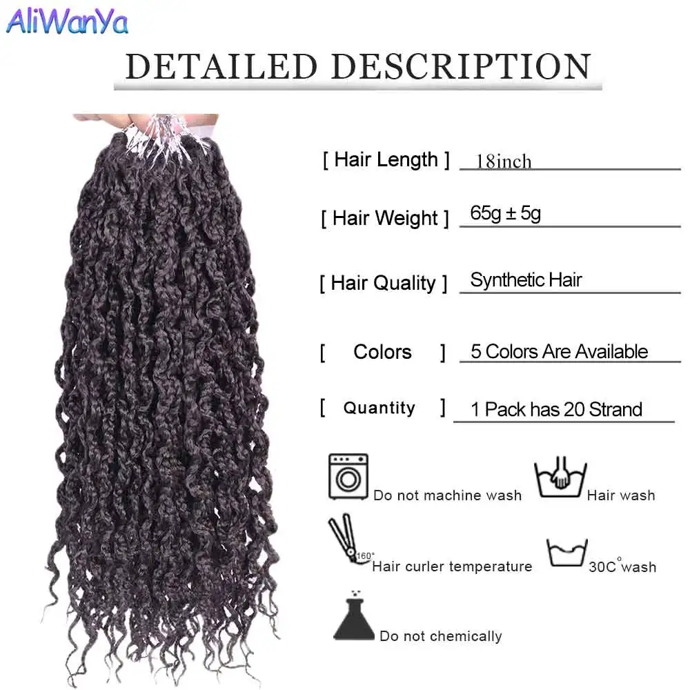 Косички с кудрявыми косичками синтетические волосы плетение крючком длинные