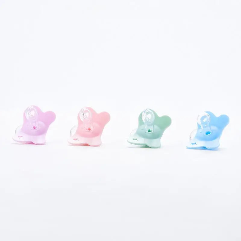 

Baby with Lid Butterfly Shape Round and Flat Teat Silicone Sleep Pacifier Newborn Boys Girls Bite Chew Supplies 19QF