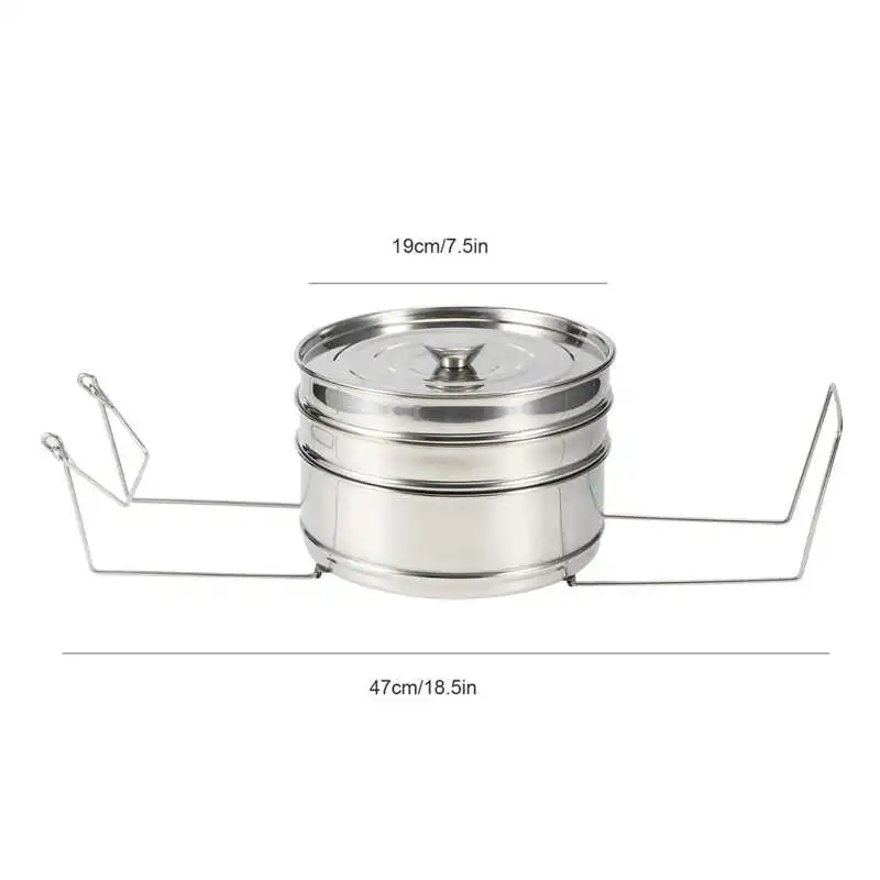 Штабелируемый 3-уровневый Пароварка из нержавеющей стали набор кастрюль высокой