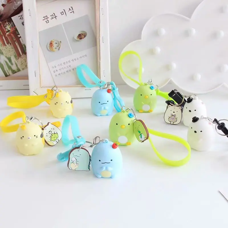 

Cartoon Sumikko Gurashi Soft plastic Epoxy doll keychain gift bag pendan