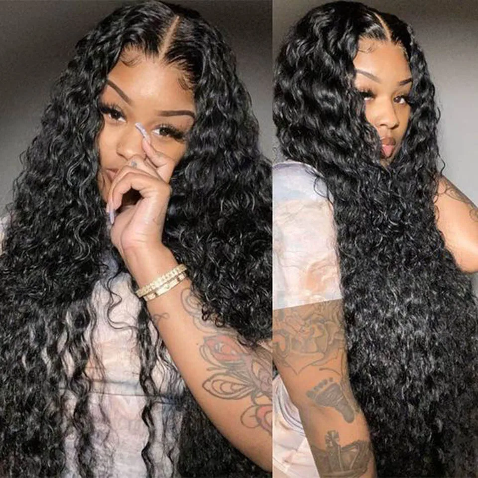 

Water Wave Lace Front Wig Lace Front Human Hair Wigs For Black Women 28 30 32 Inch HD Wet And Wavy Loose Deep Wave Frontal Wig