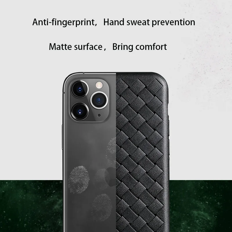 Чехол с плетеным узором для iPhone SE 2020 ударопрочный силиконовый чехол 11 Pro max 6 6s 7 8 plus