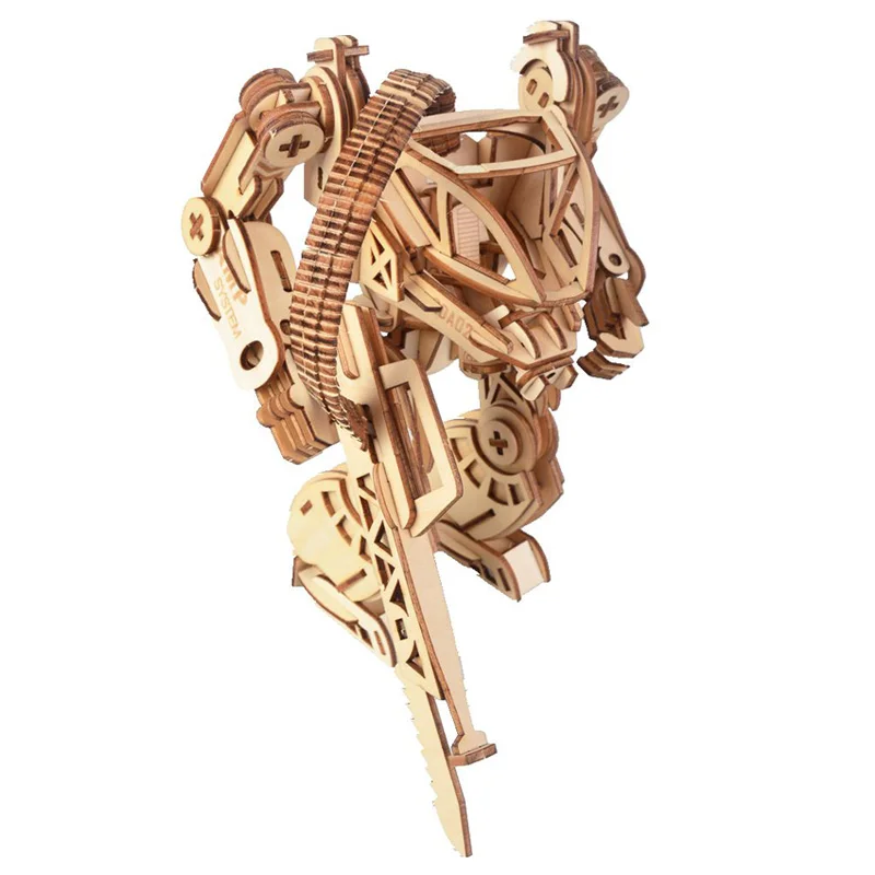 

3D DIY Wooden Puzzle Mechanical Armor Modern Robots Model Set Educational Toys Game Birthday Gifts For Children Teens Adult
