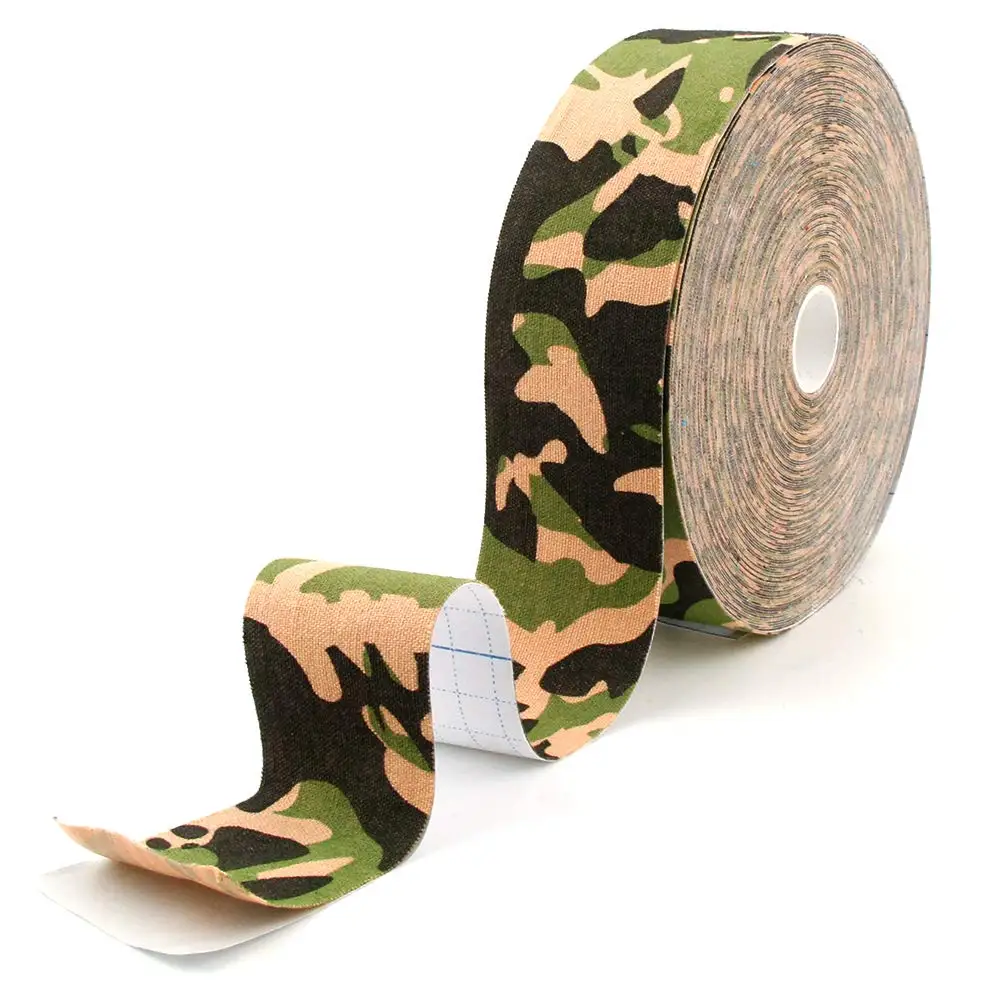 green camouflage Упаковка из 10 шт. кинезиологическая лента 5 м атлетические спортивные ленты в рулонах для коленного сустава протектор Водонепроницаемый повязка для мышц 2,5/5/7,5/10/15 см Ширина - Цвет: green camouflage