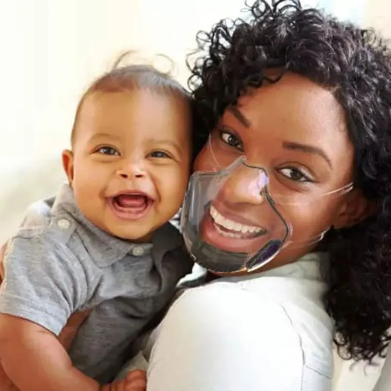

Clear Face Cover Reusable Clear Breathable Face Mouth Protective for Men Women Outdoor DQ-Drop