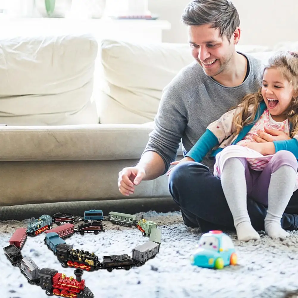

Kids Train Set Train Table Toys Wooden Train Track Railway City Sets Table For Kids Toddlers Christmas Steam Train Toy For Tod