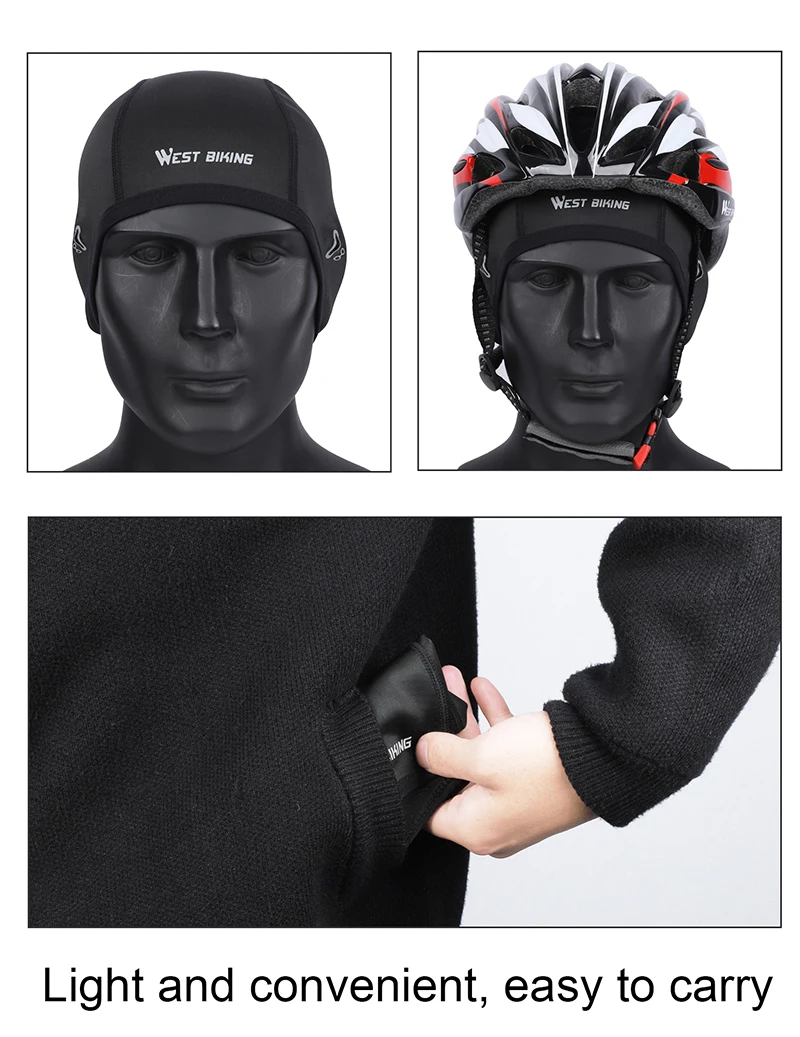 WEST BIKING зимняя велосипедная Кепка s из флиса для горного велосипеда, Балаклава, головные уборы для мужчин и женщин, спортивная повязка на голову, Лыжный спорт, сноуборд, велосипедная Кепка