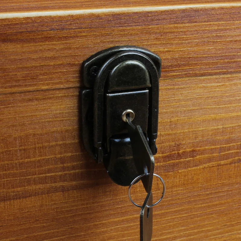 Ретро деревянная коробка с замком из натуральной сосны, два размера, ювелирная открытка из массива дерева, Подарочный органайзер, ручной работы, чехол для рукоделия, деревянная коробка, 1 шт