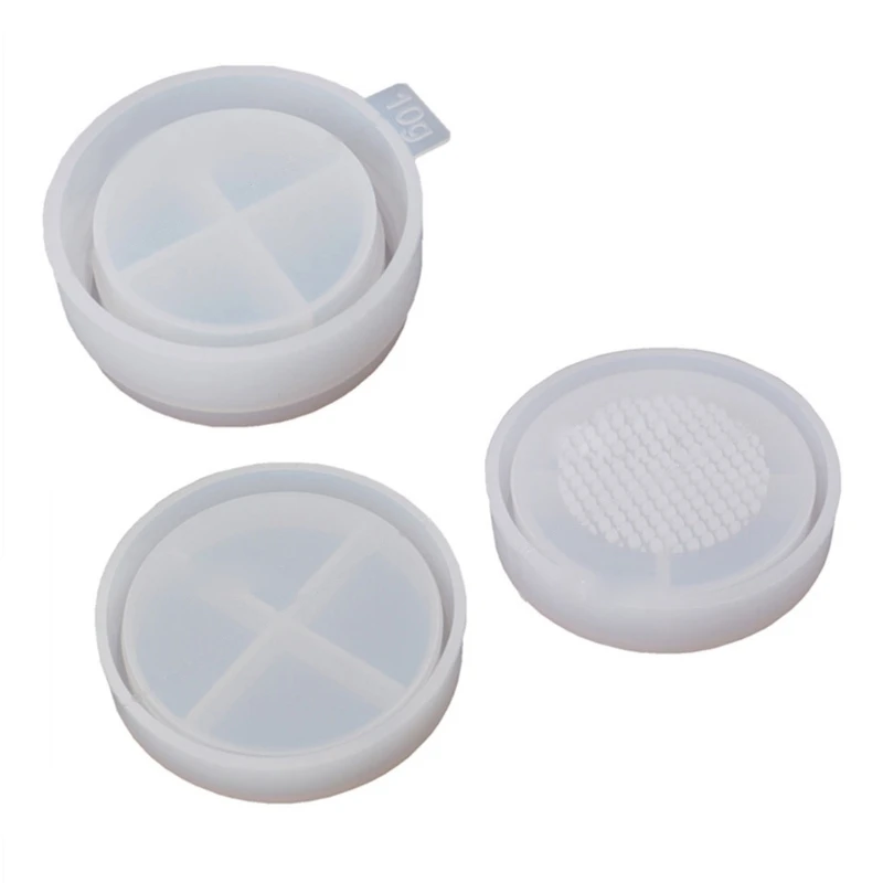

Crystal Epoxy Resin Mold Powder Puff Box Silicone Mould DIY Craft Organizer Mold