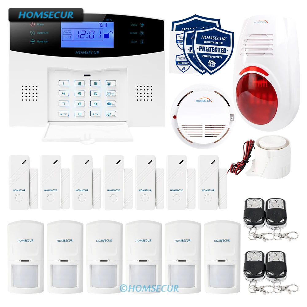 Беспроводная домашняя сигнализация HOMSECUR с управлением через приложение 2G