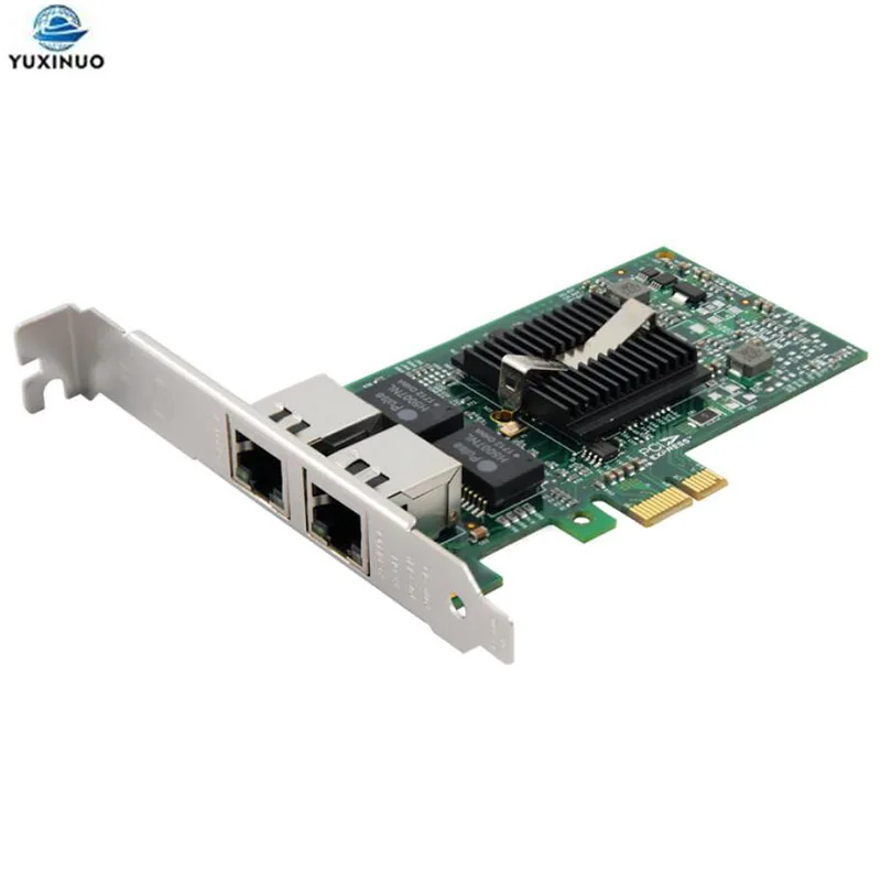 Электрическая 2-портовая сетевая карта PCI-E X1 для Gigabit Ethernet 10/100/1000 Мбит/с