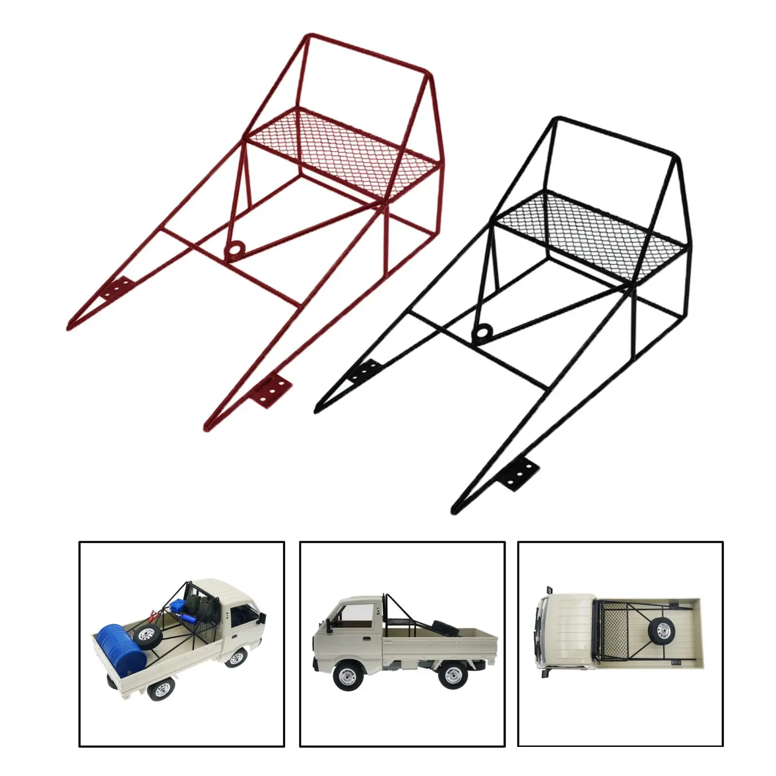 

Remote Control Model Car Metal Trailer Frame for WPL D12 1:10 Scale 4WD Crawler Car Truck Upgrade Parts