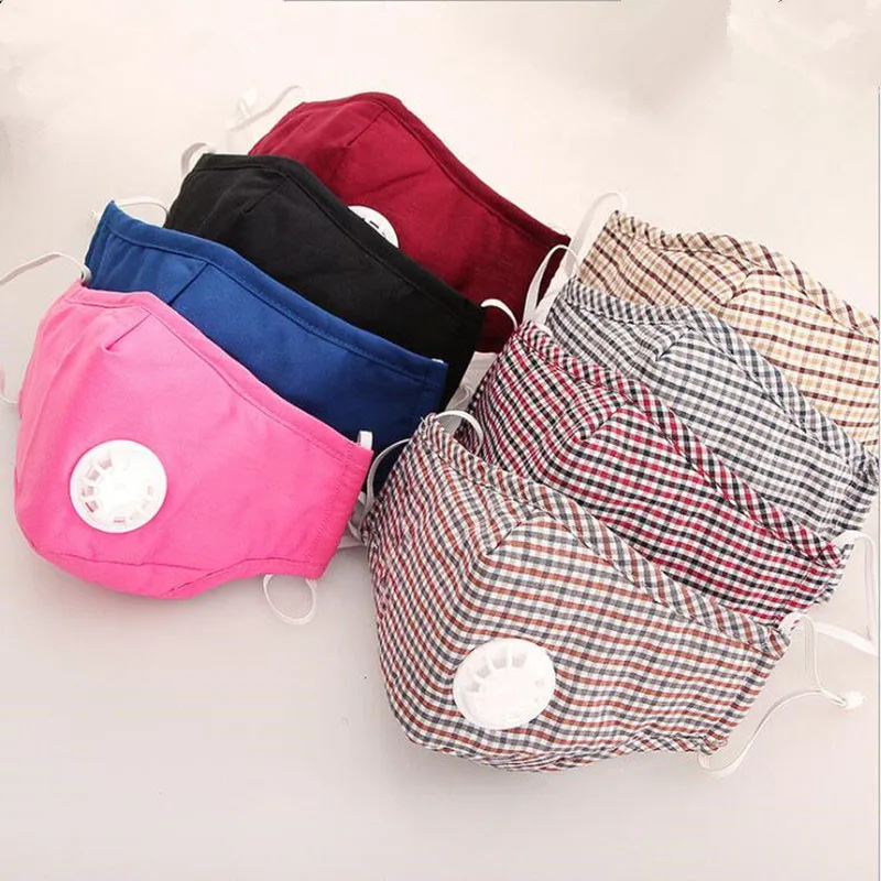 Хлопковая маска PM2.5 с защитой от дымки дыхательный клапан для рта пыли фильтр