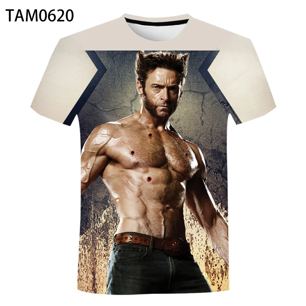

Wolverine New 3D Print Couple European American Fashion T-shirt Men Women Children Hip-Hop Breathable Short-Sleeved Street Top