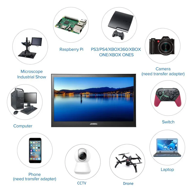 13," 2 K 2560x1440 портативный компьютерный монитор PC HDMI PS3 PS4 Xbo X360 ips lcd светодиодный 15,6" монитор для Raspberry Pi Windows 7 8 10