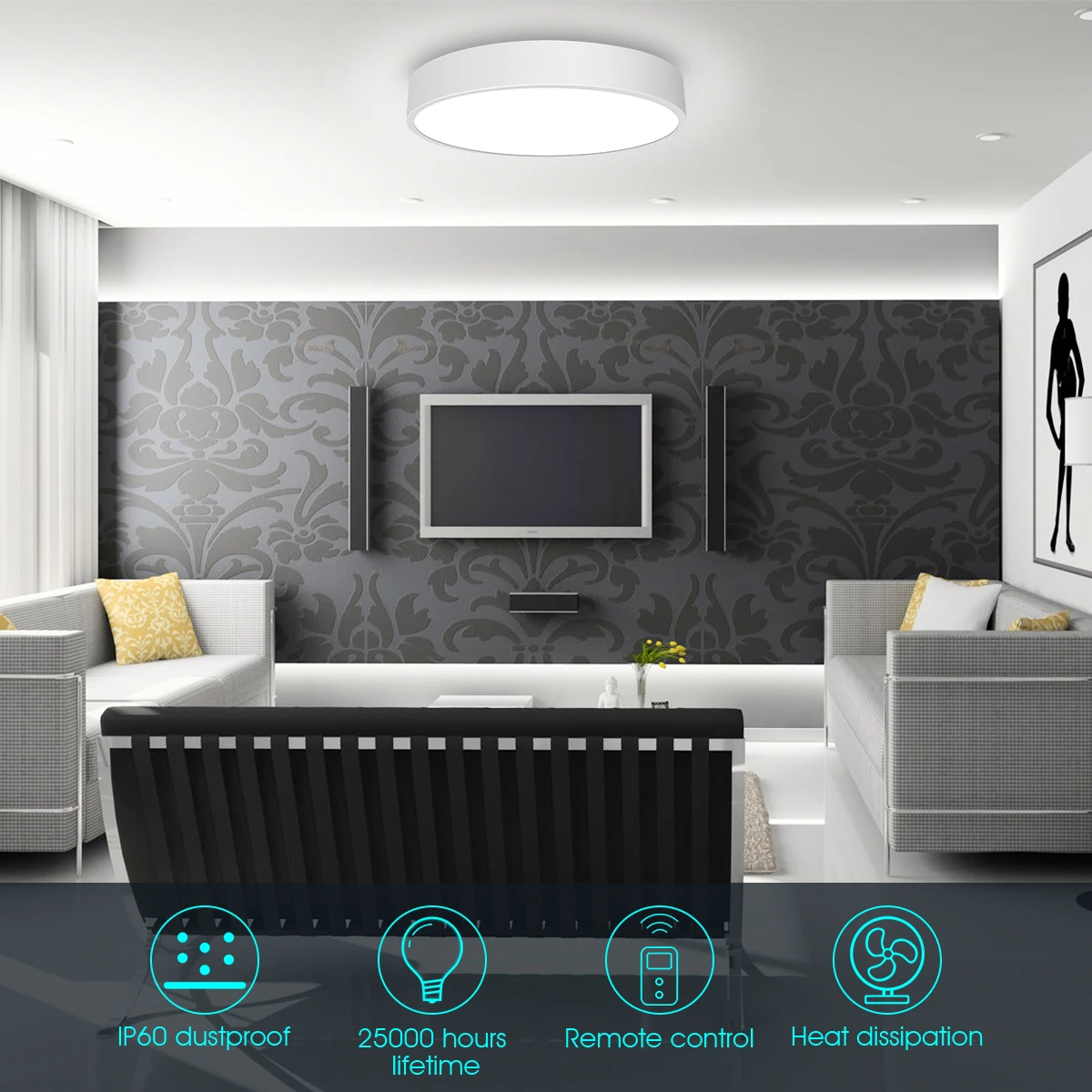 Yeelight YLXD01YL умная Светодиодная потолочная лампа WIFI Bluetooth дистанционное освещение