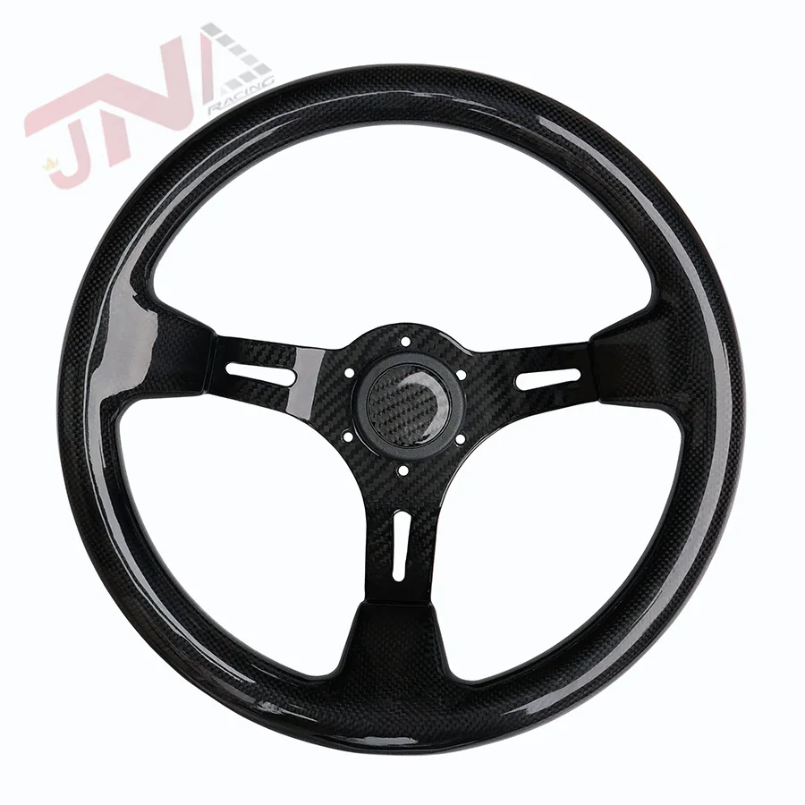 350 мм настоящее углеродное рулевое колесо 14 дюймов глубокое гоночное | Автомобили