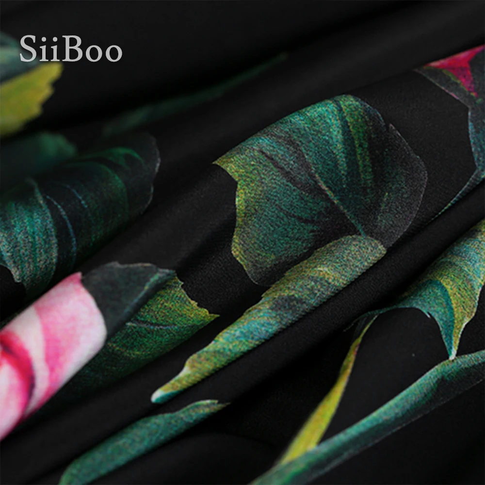 Женская рубашка из натурального шелка черно-белая летняя 16-18 мм с французским