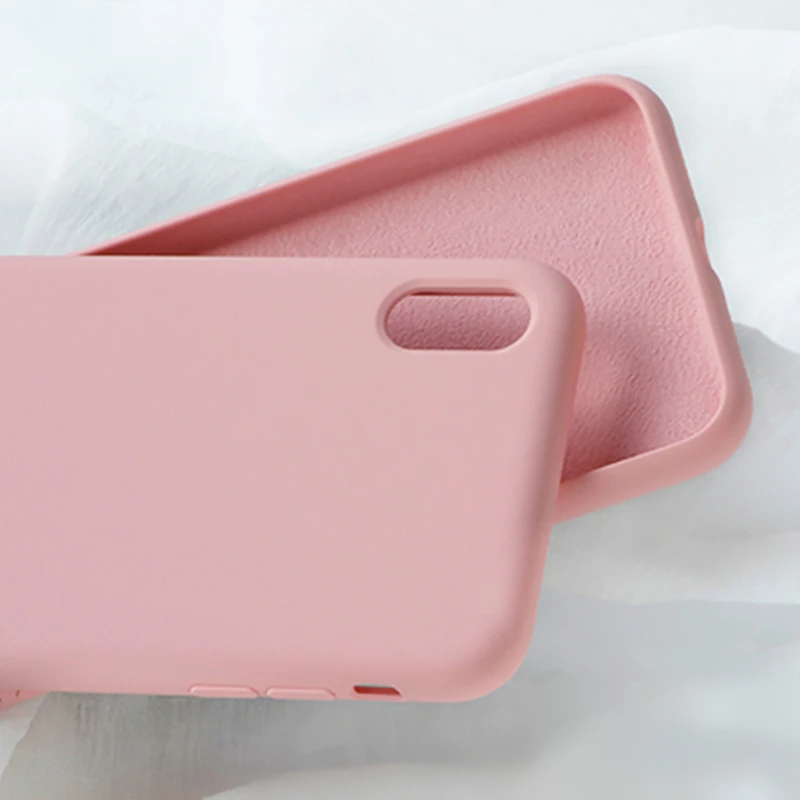 Жидкий силиконовый чехол для iPhone X XS Max R XMAX 6 S 6s 7 8 Plus оригинальные противоударные