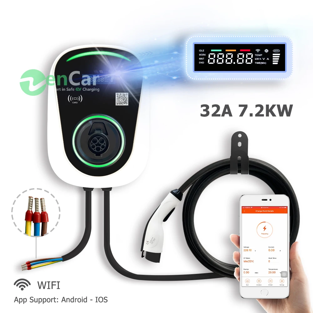 

Duosida j1772 evse настенный ящик ev зарядное устройство 32 А кВт с WIFI RFID