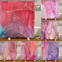bathroom waterproof shower curtain polyester home decor curtain modern color marble pattern background decorative curtain
