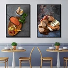 Картина на холсте с изображением еды хлеба сыра