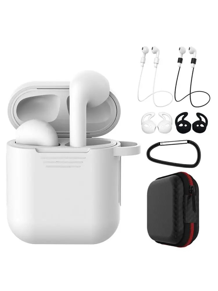 7 шт./компл. набор аксессуаров для Airpods 1 силиконовый чехол наушников 2 затычка ушей