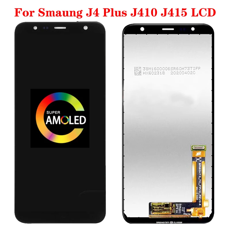 

Оригинальный ЖК-дисплей 6,0 ''J4 Plus для Samsung Galaxy J4 + 2018 J415 J415F J410, ЖК-дисплей, сенсорный экран, дигитайзер в сборе, запасные части