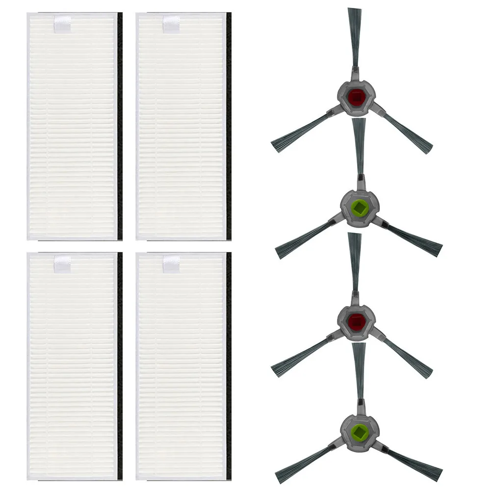 

4 * фильтры, 4 * Боковые Щетки Для Ecovacs Deebot U2 DGN22, Роботизированная лампа высокого качества