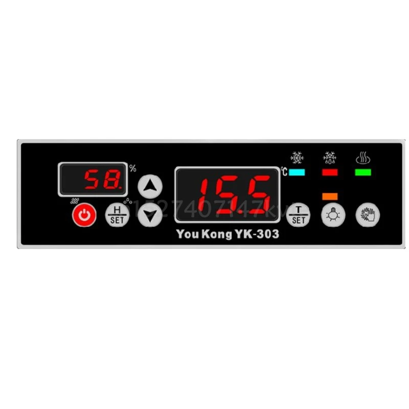 

YK-303 Digital Temperature and Humidity Controller 220V LCD Embedded Thermostat