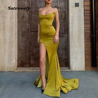 vestidos de gala mermaid sweetheart prom dresses long 2022 satin evening party dresses formal dresses vestido formatura