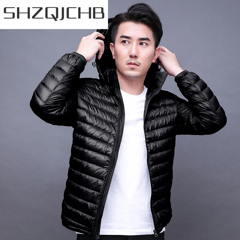 

JCHB Men's Down Jacket Men's Clothing Ultra Light Down Jacket Men Autumn Winter Coat Hooded 2021 Casacos Masculino YLC-1901 Pph7