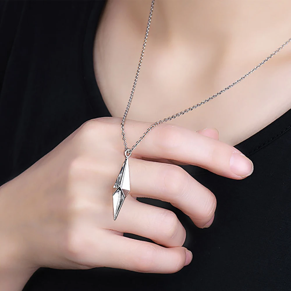 Ожерелье женское/Мужское антикварное кулон из нержавеющей стали и кожи с