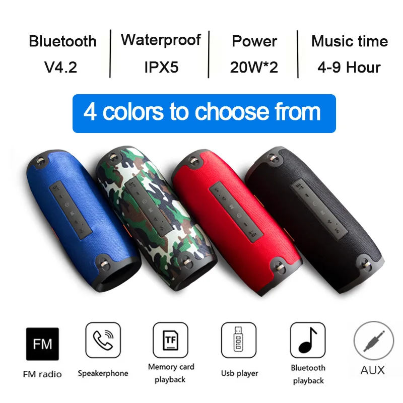 Bluetooth-Колонка TG118 мощностью 40 Вт для ПК водонепроницаемая Портативная