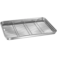 baking tray bbq cooling rack grid stainless steel plate for food bbq pan grill mesh kitchen tool fruit drying net cake dish