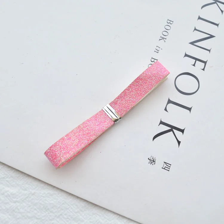 Dark pink 10 мм Блестящая лента с луком, ручная работа, головной убор, аксессуары, лента для украшения волос, аксессуары для волос, галстуки для волос, материалы для изготовления, длина 35 см - Цвет: Dark pink
