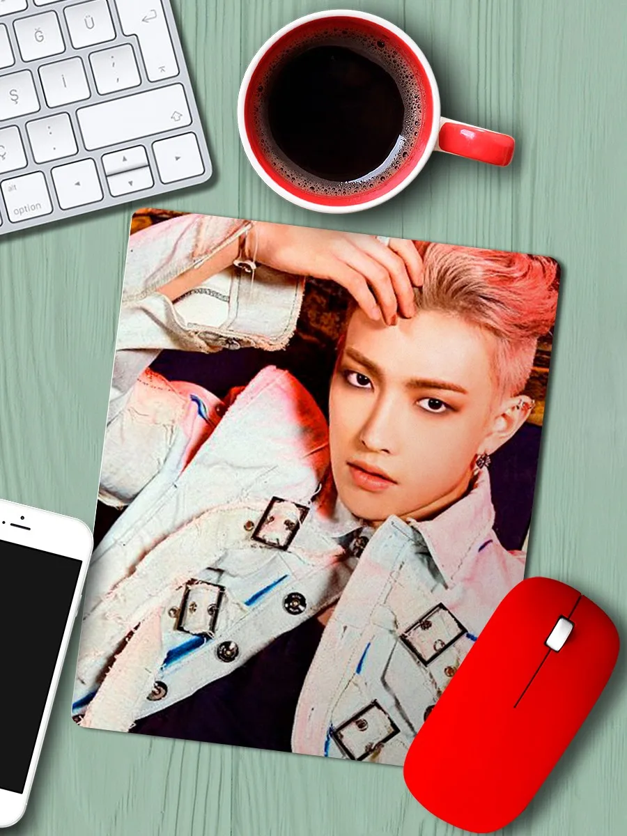 Коврик для мыши с принтом Музыка KPOP Ateez Хонджун - 6068 В |