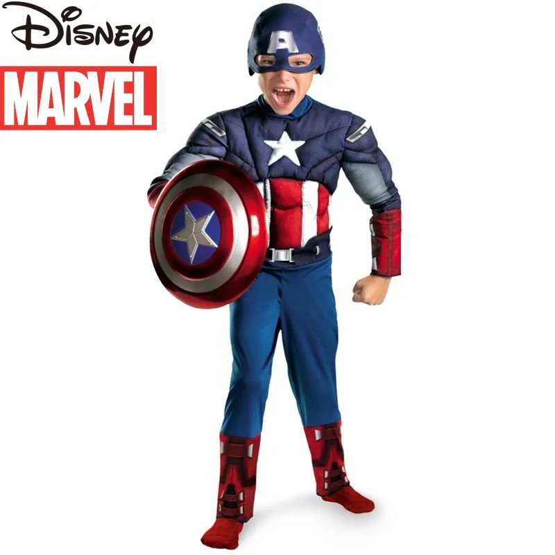 

Disney Marvel Captain America Children's Cosplay Siamese Skinny Cosplay Dressup Movie Character Performance