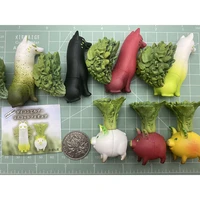 wild vegetable fairy gashapon toys radish fox cabbage pig 7 type creative action figure model desktop ornament toys