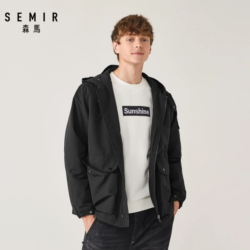 Куртка SEMIR мужская с капюшоном Свободная Повседневная модная верхняя одежда