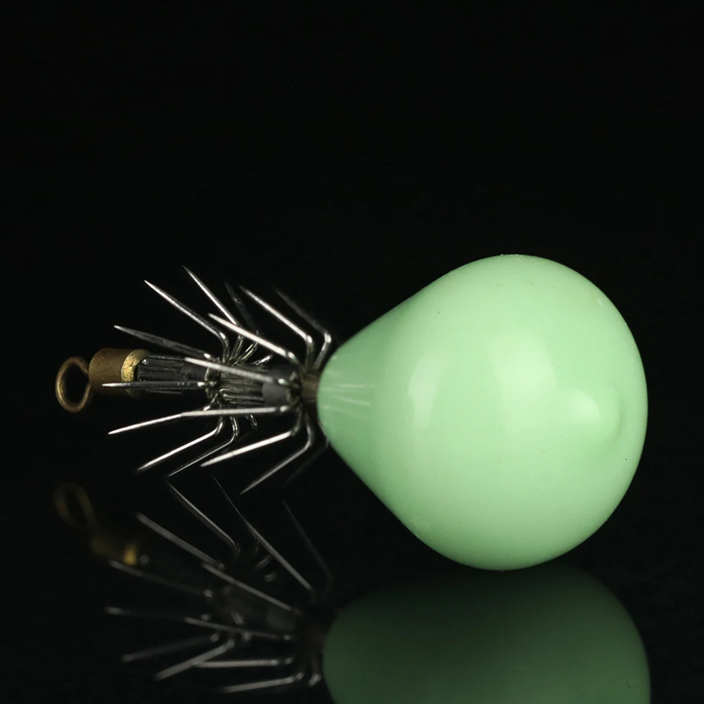 

1pc Luminous Swivel Squid Jigs Hooks Cuttlefish Lifelike Lure Soft Rubber Octopus Hook Bait Fishhook for Angler