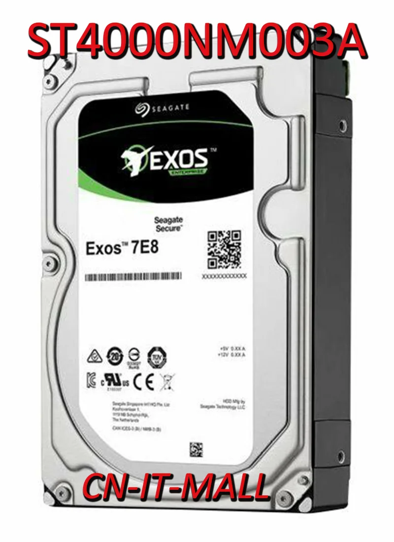 

Seagate Exos 7E8 ST4000NM003A ST4000NM0025 4TB 7200 RPM 256MB Cache SAS 12Gb/s 3.5" Internal Enterprise Hard Drive