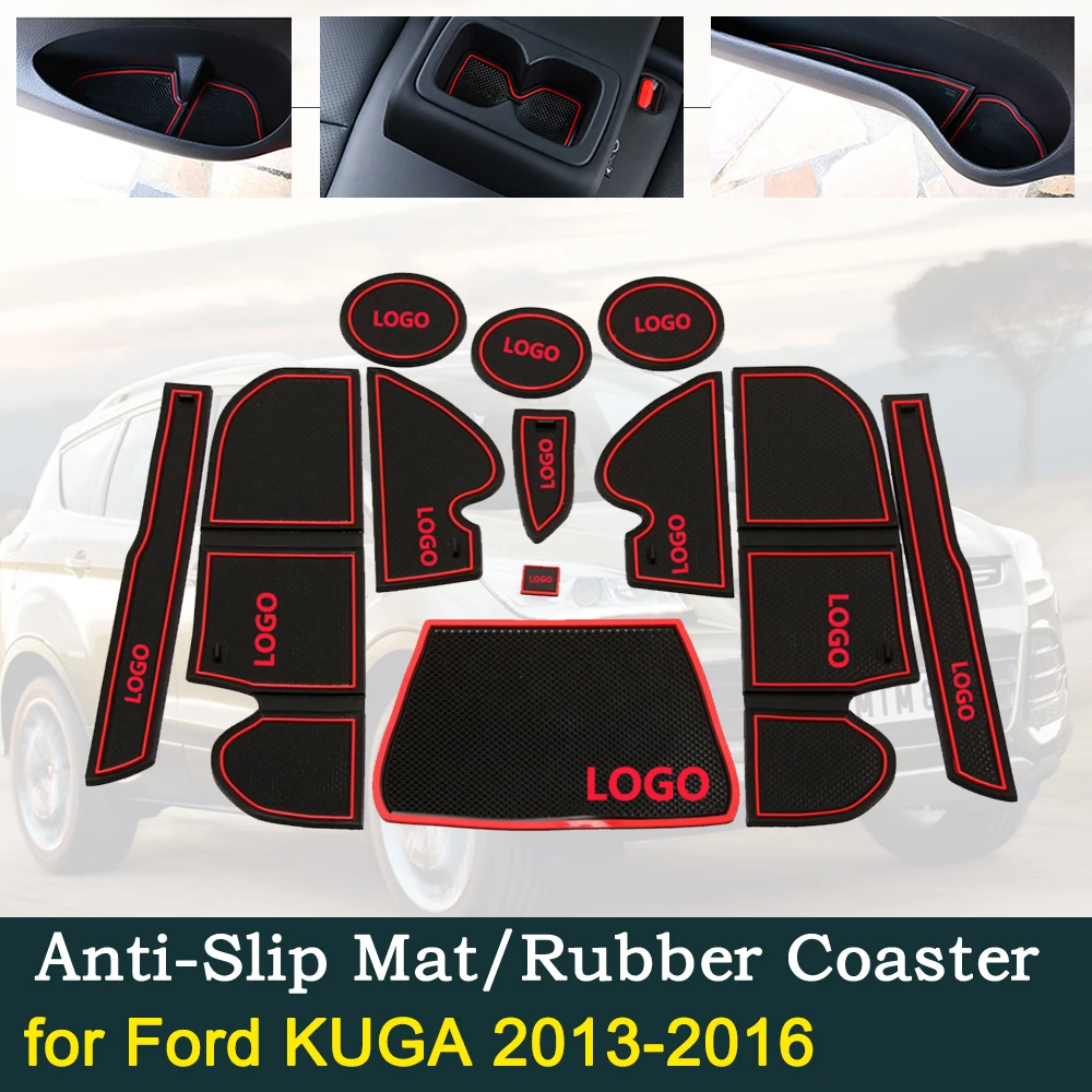 Противоскользящая резиновая подстилка для дверей Ford KUGA 2013 ~ 2016 Escape MK2 pre-facelift 2014 2015