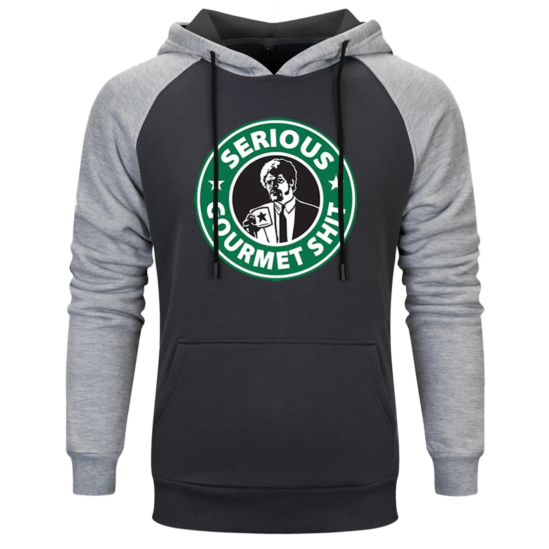 

Pulp Fiction Print Raglan Hoody For Mens Casual Fashion Sweatshirt Outwear Tops Clothing Winter Autumn 2020 Moletom Masculino
