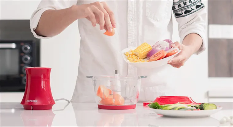 XIAOMI MIJIA QCOOKER электрическая мясорубка для дома Бытовая Кухня маленькая безопасная мясорубка резак эффективная шинковка