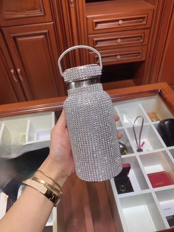 

Diamond Thermos Vacuum Flask Bling Hot Water Thermos Stainless Steel Thermos Bottle Sparkling Large Insulated Bottle Coffee Mug