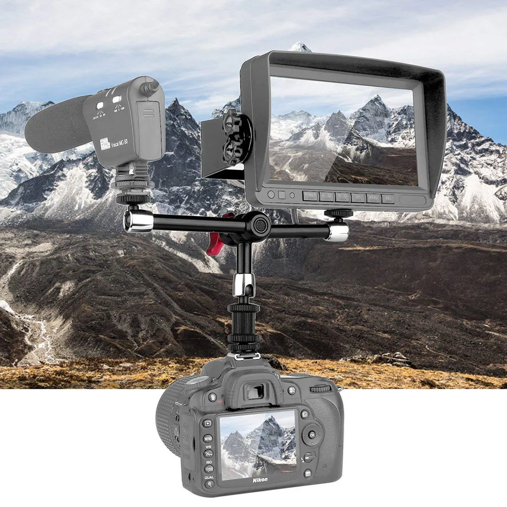 Штатив для камеры супер зажим 11 дюймов шарнирный кронштейн крепления монитора HDMI